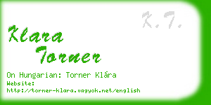 klara torner business card